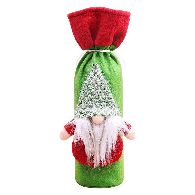 Vianočná súprava červeného vína, sada fliaš vína, les, beztvárový starý muž, poháre na šampanské, 2 fľaše vína, krabička na víno, poháre na víno