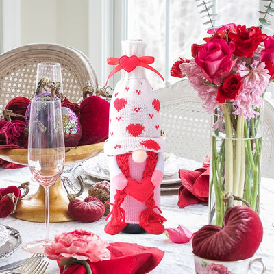 Decoratune de Crăciun Set vin roșu Ziua Îndrăgostiților Accesorii pentru vin fără chip pentru femei Flaute de șampanie Set de 8 Kit de vin de gheață