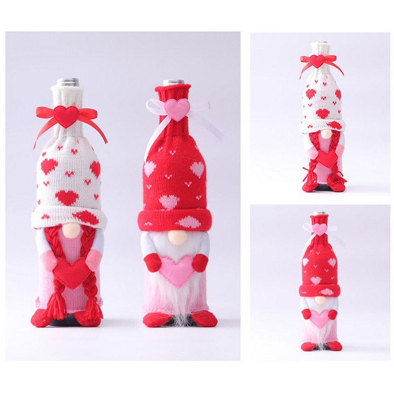 Decoratune de Crăciun Set vin roșu Ziua Îndrăgostiților Accesorii pentru vin fără chip pentru femei Flaute de șampanie Set de 8 Kit de vin de gheață