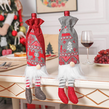 Χριστουγεννιάτικη διακόσμηση προμήθειες για μπουκάλι κρασιού Τσάντα Old Man Champagne Glass Flutes Bridesmaid Cups Σετ 8 κουνέλια ηλεκτρικό σετ κρασιού