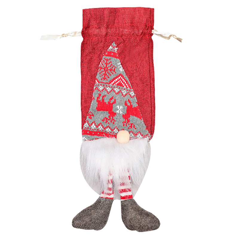 Accesorii pentru decorațiuni de Crăciun Geantă pentru sticle de vin Old Man Flaute din sticlă de șampanie Cupe pentru domnișoară de onoare Set de 8 Set de vin electric iepure