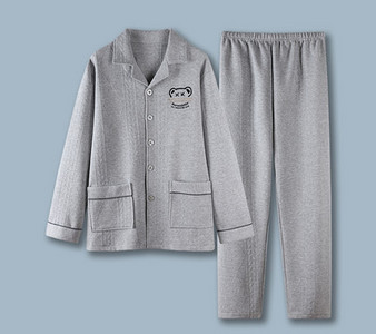 Vyriška languota pižama su klasikine apykakle ir kišene