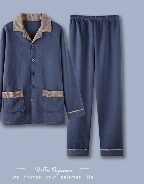 Pijamale bărbați din două piese toamnă-iarnă