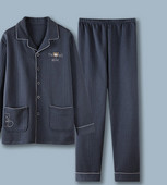 Pánsky dvojdielny pyžamový set s výšivkou