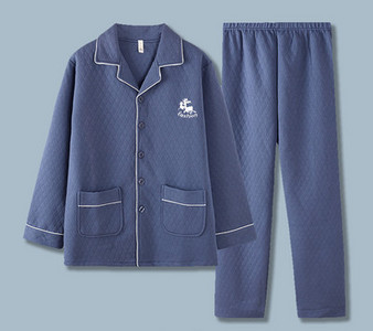 Pánsky dvojdielny pyžamový set s výšivkou