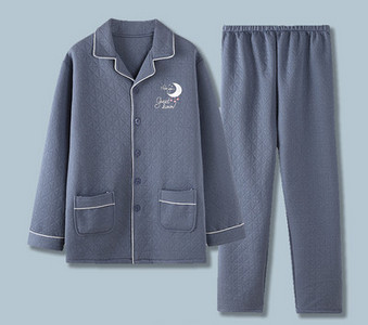 Pánsky dvojdielny pyžamový set s výšivkou