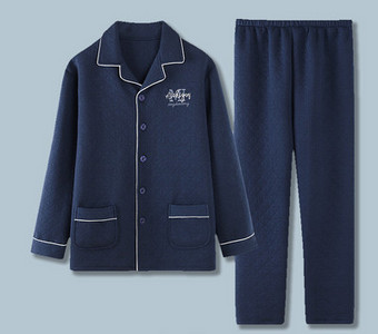 Pánsky dvojdielny pyžamový set s výšivkou