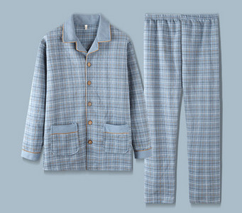 Pánsky dvojdielny pyžamový set s výšivkou