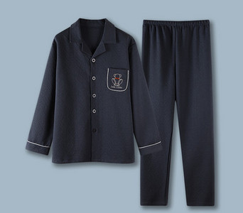 Pánsky dvojdielny pyžamový set s výšivkou