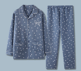 Pánsky dvojdielny pyžamový set s výšivkou