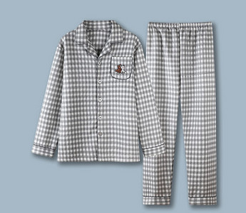 Pánsky dvojdielny pyžamový set s výšivkou