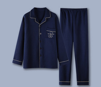 Pánsky dvojdielny pyžamový set s výšivkou