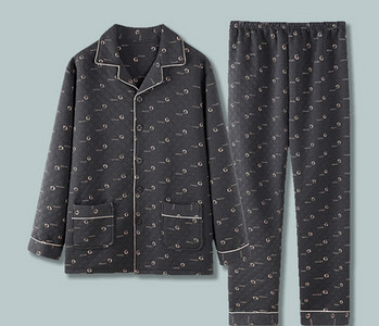 Pánsky dvojdielny pyžamový set s výšivkou