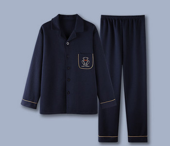 Pánsky dvojdielny pyžamový set s výšivkou