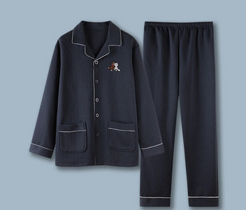 Pánsky dvojdielny pyžamový set s výšivkou