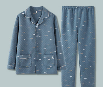 Pánsky dvojdielny pyžamový set s výšivkou