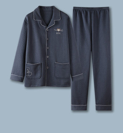 Pánsky dvojdielny pyžamový set s výšivkou