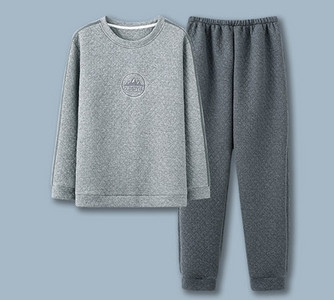 Pijama bărbătească din două piese - cu decolteu oval