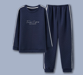 Pijama bărbătească din două piese - cu decolteu oval