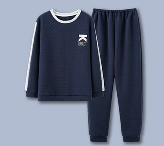 Pijama bărbătească din două piese - cu decolteu oval