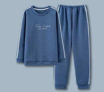 Pijama bărbătească din două piese - cu decolteu oval