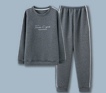 Pijama bărbătească din două piese - cu decolteu oval