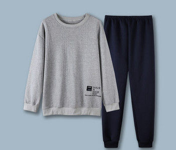 Pijama bărbătească din două piese - cu decolteu oval