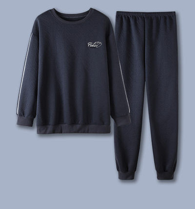 Pijama bărbătească din două piese - cu decolteu oval