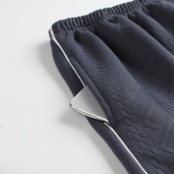 Pijama bărbătească din două piese - cu decolteu oval