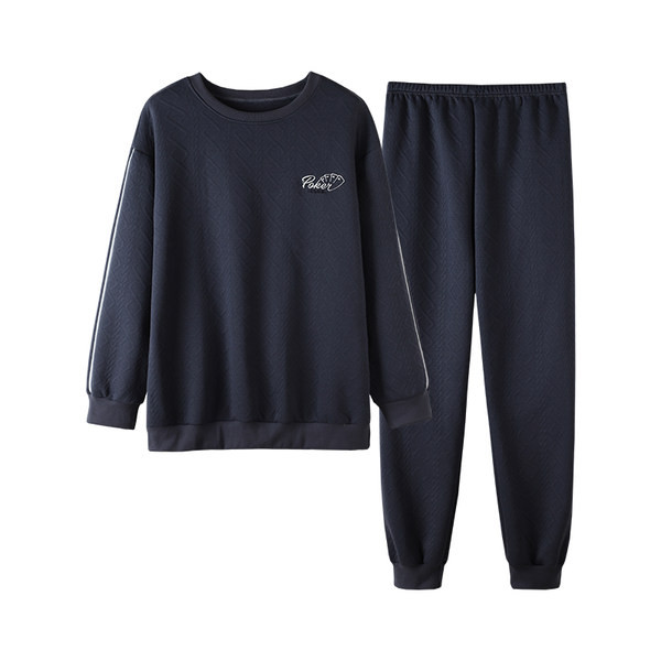 Pijama bărbătească din două piese - cu decolteu oval