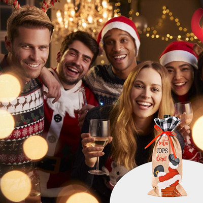 Kreatív asztali hangulat dekoráció Mikulás borkészlet Vörösbor 20 oz borospoharak szár nélküli borospohár 2 menyasszonyi és pirítós pohár