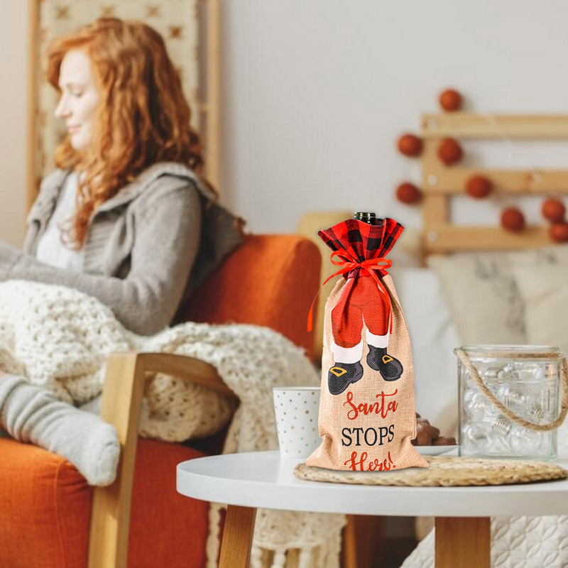 Kreatív asztali hangulat dekoráció Mikulás borkészlet Vörösbor 20 oz borospoharak szár nélküli borospohár 2 menyasszonyi és pirítós pohár