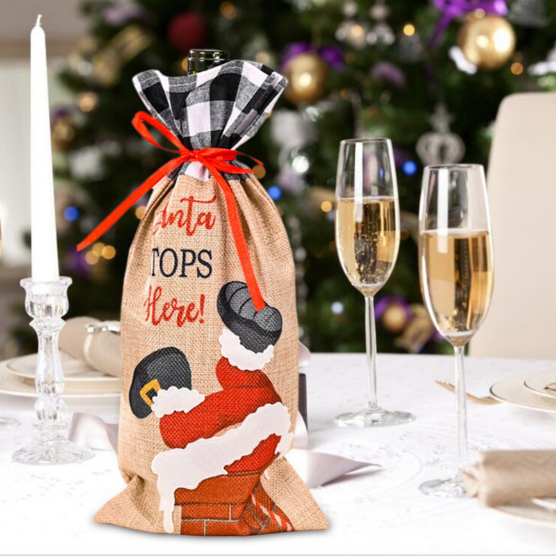 Kreatív asztali hangulat dekoráció Mikulás borkészlet Vörösbor 20 oz borospoharak szár nélküli borospohár 2 menyasszonyi és pirítós pohár