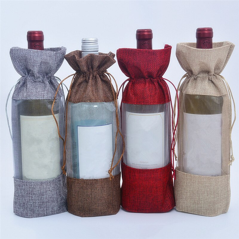 5 ks sťahovacia šnúrka na červené víno, svadobné darčekové balenie, úložný priestor, držiak na fľaše šampanského