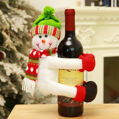 Pohár na víno, do ktorého sa zmestí celá fľaša vína, držiak na fľaše Santa Claus, sada snehuliakov, veľká bytová dekorácia, nabíjateľná vývrtka