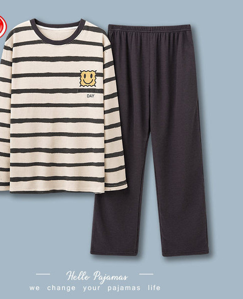 Toamnă pentru bărbați cu mânecă lungă bluză de jos pijamale