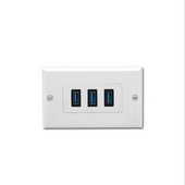 USB 3.0 ploča s tri priključka, višenamjenski prijenos informacija, brzo punjenje, američka ploča s tri priključka