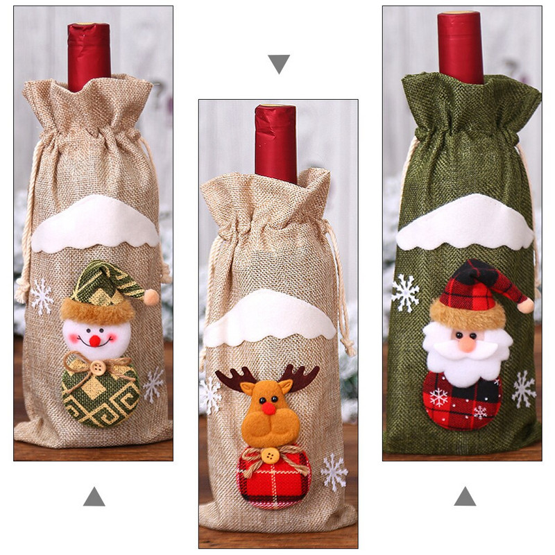 3 ks vianočných obálok, vianočná ozdoba, sezónna taška, vrece Santa Clausa, vianočné párty potreby