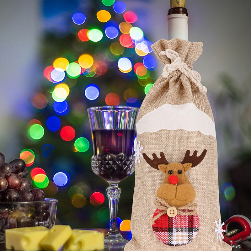 3 ks vianočných obálok, vianočná ozdoba, sezónna taška, vrece Santa Clausa, vianočné párty potreby