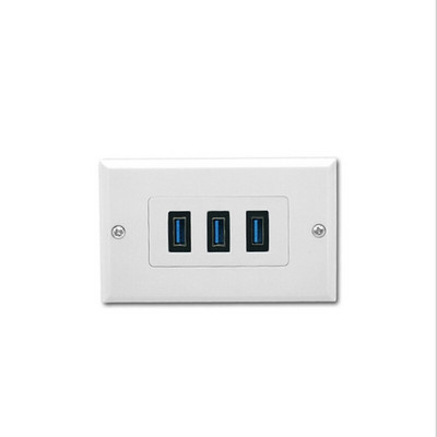 Trojportový panel USB 3.0, multifunkčný prenos informácií, vysokorýchlostné nabíjanie, americký trojportový panel
