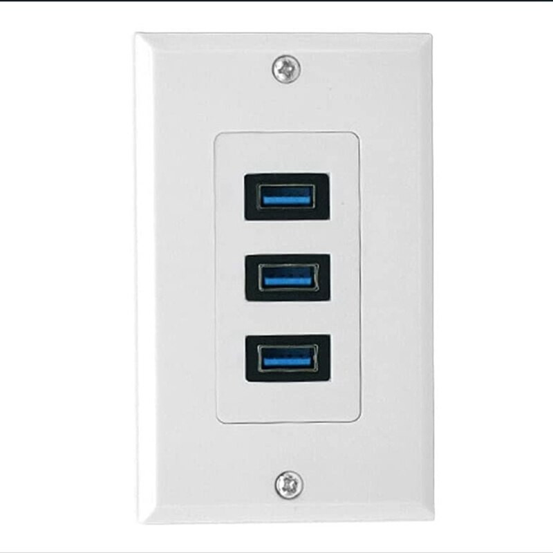 Trojportový panel USB 3.0, multifunkčný prenos informácií, vysokorýchlostné nabíjanie, americký trojportový panel