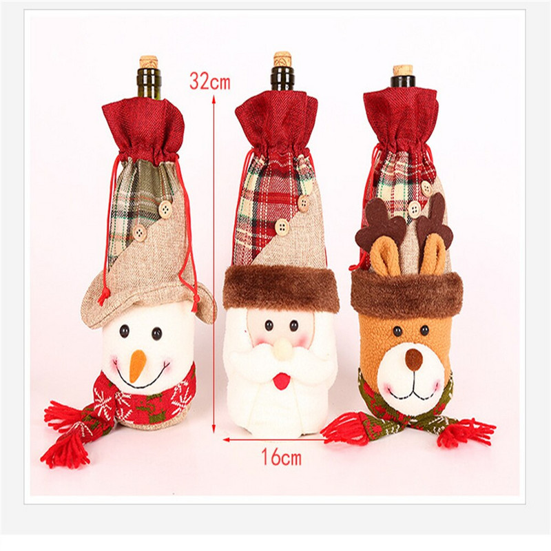 Plyšové tašky na víno, obaly na fľaše červeného vína, darčekové vrecko na šampanské, baliace vrecko, svadobné dekorácie, tašky na víno, vianočné darčeky