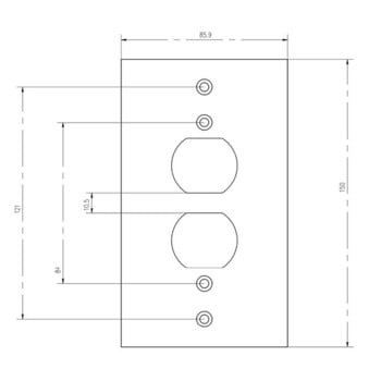 Προβολή! Socket Panel 150X86 Aluminium Alloy Audio Hifi Socket Board Ακουστικά Τερματικά Ηχείο Βύσμα τροφοδοσίας Πρόσοψη