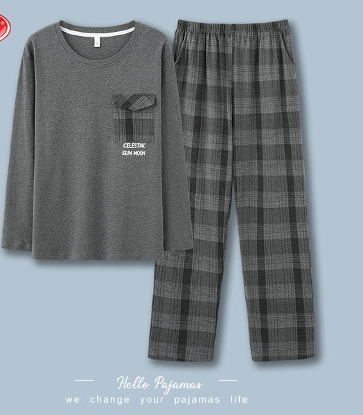 Novi model muške bluze dugih rukava i donjeg dijela pidžame