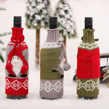 Коледен пуловер Покривало за бутилка вино Орнаменти Коледна украса за домашен декор Подарък Нова година 2022 2021
