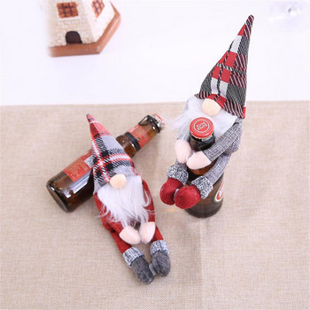 Χριστουγεννιάτικα στολίδια για το σπίτι Άγιος Βασίλης Κάλυμμα μπουκαλιού κρασιού Ετικέτες γέρος στολίδια αγκαλιά Δώρο για Παιδιά ποτηροθήκες Διακόσμηση Πρωτοχρονιάς