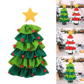 Vianočný kryt na fľašu vína, krásny hviezdičkový vianočný stromček, kryt na fľašu, kreatívna vianočná párty dekorácia GRSA889