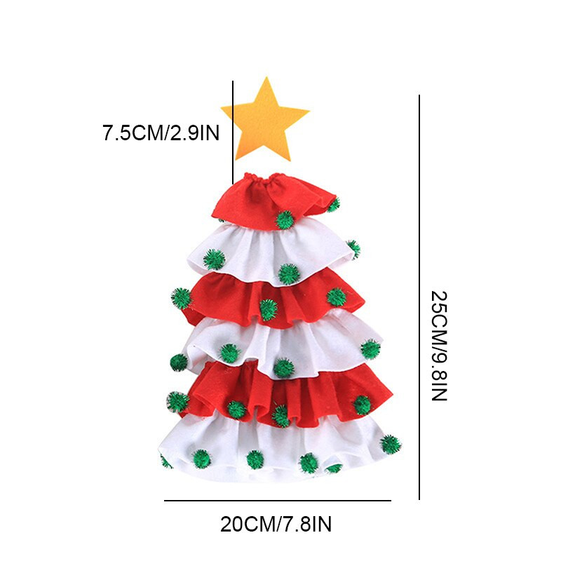 Vianočný kryt na fľašu vína, krásny hviezdičkový vianočný stromček, kryt na fľašu, kreatívna vianočná párty dekorácia GRSA889