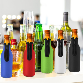 Ψυγείο μπουκαλιών μπύρας με παχύ φερμουάρ Καλύμματα μπουκαλιού κρασιού Προστατευτικό μανίκι ουίσκι επαναχρησιμοποιούμενο πακέτο δώρου Τσάντες κρασιού για πάρτι
