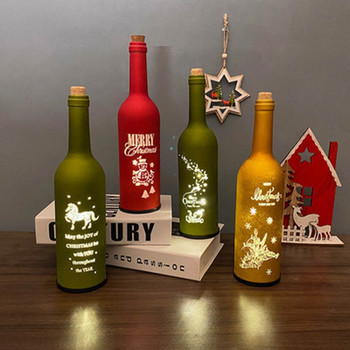 Коледни ежедневни нужди Коледни светлини за бутилка вино Декорация на домашен бар Коледни занаяти